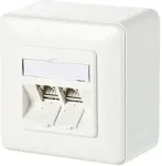 METZ CONNECT C6Amodul 2 Port 180 AP-Dose reinweiss RAL9010