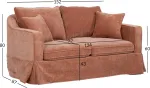 Home4you Diivan SIENNA 2-kohaline 152x87x H80cm, oranž