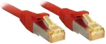 Lindy - Patch-Kabel - RJ-45 (M) - RJ-45 (M) - 50cm - SFTP, PiMF -Cat.7 Rohkabel - glatt, halogenfrei - Rot (47291)