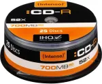 Toorikud Intenso 1x25 CD-R 80 / 700MB 52x Speed, Cakebox Spindle
