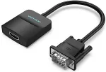 VENTION VGA to HDMI Converter with Female Micro USB and Audio Port 0.15M Black