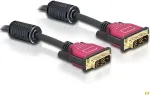 DeLOCK Kabel DVI 24+1 Stecker > DVI 24+1 Stecker 2 m rot Metall