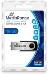 M&auml;lukaart MEDIARANGE Flexi-Drive 16GB USB flash drive (silver / black, USB-A 2.0)