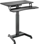 Logilink Sit-stand workstation, single motor, w/ keyboard tray, black