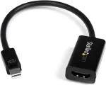 StarTech.com Mini DisplayPort auf HDMI 4k @ 30Hz Adapter f&uuml;r UltraBook- mDP 1,2 zu HDMI Konverter - Videokonverter - DisplayPort - Schwarz (MDP2HD4KS)