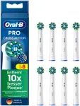 Oral-B Braun Pro Cross Action brush heads pack of 8 (white)