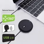 TECHLY ICC SH-22 microphone Black Conference microphone
