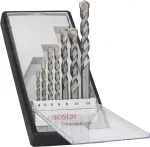 Bosch Accessories 2607010545 Hartmetall Beton-Spiralbohrer-Set 7teilig 4 mm, 5 mm, 6 mm, 6 mm, 8 mm, 10 mm, 12 mm Zylinderschaft 1 Set
