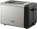 Bosch | DesignLine Toaster | TAT4P420 | Power 970 W | Number of slots 2 | Housing material Stainless Steel | Stainless steel/Black