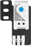 LANBERG Closed-loop thermostat 10A for rack cabinets with 19" ear and terminal block | AK-1505-S | Gray