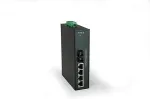 LevelOne IFP-0503 - Switch - 4 x 10/100 (PoE+) + 1 x 100Base-FX - Desktop, an DIN-Schiene montierbar, wandmontierbar - PoE+ - Gleichstrom (IFP-0503)