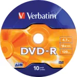 Toorikud VERBATIM DVD-R 4.7GB 16x 10-spindle RETAIL