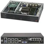 SUPERMICRO SuperServer E300-8D - Server - Mini-1U - 1-Weg - 1 x Xeon D-1518 / 2.2 GHz - RAM 0 MB - kein HDD - AST2400 - GigE, 10 GigE - kein Betriebssystem - Monitor: keiner