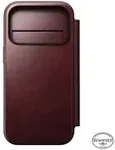 Nomad Modern Leather Folio mobile phone case 16 cm (6.3") Burgundy