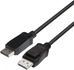 Deltaco DisplayPort kaabel, DP 1.4, 8K@60Hz, 1m, must