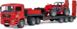 BRUDER MAN TGA low loader with Manitou telehandler MLT 633, model vehicle