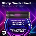 K&otilde;vaketas CRUCIAL SSD||T710|1TB|M.2|PCIe Gen5|NVMe|Write speed 13700 MBytes/sec|Read speed 14900 MBytes/sec|TBW 600 TB|CT1000T710SSD5