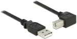 DeLOCK USB Kabel A -> B 90&deg; St/St 2.00m schwarz