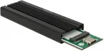 DELOCK External enclosure for M.2 NVMe PCIe SSD, drive housing (black, (with Super Speed USB 10 Gbps USB 3.1 Gen 2) USB Type-C connector)