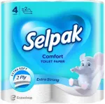 SELPAK Tualettpaber COMFORT 4 rl, 2 kihti, 21,1m