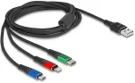 DeLOCK USB 3in1 Ladekabel f&uuml;r Lightning/Micro-USB/USB C 2m