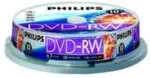 Toorikud PHILIPS 1x10 DVD-RW 4,7GB 4x SP