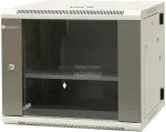 EMITER NET Split hanging cabinet 19" 9U, sheet metal/glass doors, 600&times;550&times;500mm width/depth/height EM/AH6509