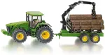 Siku FARMER tractor with forest trailer, model vehicle