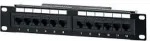 Equip 10" Patchpanel 12xRJ45 Cat5e UTP 1U 100MHz RAL9005