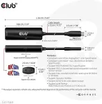 Club 3D Club3D Adapter USB 3.2 Typ C > HDMI 2.1 HDR10 8K60Hz aktiv retail