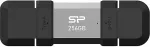 M&auml;lukaart Silicon Power SP256GBUC3C51V1S USB flash drive 256 GB USB Type-A / USB Type-C 3.2 Gen 1 (3.1 Gen 1) Black, Silver