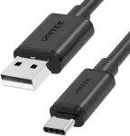 NONAME UNITEK KABEL USB USB-A &mdash; USB-C 50CM, Y-C481BK BLACK