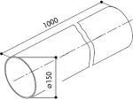 &Otilde;hupuhasti filter Faber &Otilde;hupuhastaja &uuml;mmargune &uuml;hendustoru 150 mm 100 cm