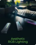 ICY BOX Raidsonic M.2 SATA/NVMe SSD Enclosure with USB 3.2 Gen 2 Type-C and RGB light | Warranty IB-1826MCL-CU31 month(s)