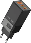 Beline Charger 65W GaN 2xUSB-C +USB-A only head black