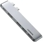 Ugreen 60559 laptop dock/port replicator USB 3.2 Gen 1 (3.1 Gen 1) Type-C Silver