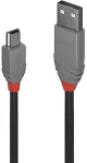 Lindy 0.5M USB 2.0 TYP A AN MINI-B KABEL ANTHRA LINE
