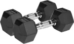 Rebel Rubberized cast iron dumbbells HEX 2x6 kg ACTIVE