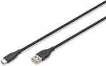 Digitus USB 2.0 kabel Typ C -A Silikon St/St 2m schwarz