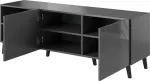 Cama MEBLE RTV cabinet ABETO 150x42x52 graphite/gloss