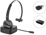 No name CONCEPTRONIC Headset Mono WLS BT5.0/Mikro/ANC/Dock/+22Std sw