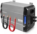 QOLTEC Przetwornica napięcia Pure Sine Wave | 12V na 230V | 3000/6000W | LCD | USB | USB-C | Kompatybilna z LiFePO4 GEL AGM