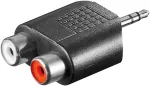 Goobay | RCA adapter. AUX jack 3.5 mm male to 2 stereo female | 11604