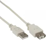 INLINE &reg; USB 2.0 Verl&auml;ngerung, St/Bu Typ A, beige, 0,3m (34633)