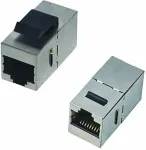 DATACOM Panel connector STP 2 x RJ45 (8p8c) Cat5e, straight, plastic