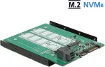 K&otilde;vaketas DELOCK Converter SATA 22 pin / SFF-8643 NVMe > 1 x M.2 NGFF Key M + 1 x M.2 NGFF Key B - Speichereinschubadapter - 8,9 cm to 2 x M.2 - SFF (3.5 to 2 x M.2 - SFF) (62704)