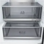 K&uuml;lmik LG Refrigerator | GBBS726CEV | Energy efficiency class C | Free standing | Combi | Height 203 cm | Fridge net capacity 262 L | No Frost system | Freezer net capacity 113 L | Display | 34 dB | Essence Black Steel