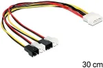 DeLOCK Stromkabel Molex 4Pin -> 4x 2Pin L&uuml;fter St/St 0.30m