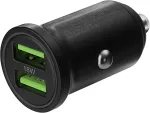 Deltaco USB-autolaadija, 2x USB-A 18 W, kiirlaadimine, kokku 36 W