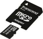M&auml;lukaart TRANSCEND microSDHC 4GB Class 10 + SD-Adapter